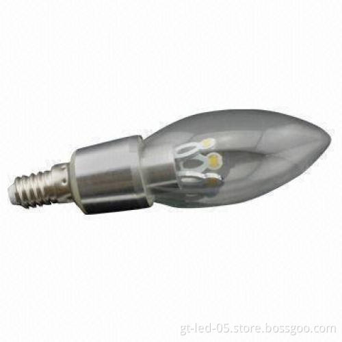 Japan Popular Crystal 3W LED Candle Bulb with 300lm Luminous, 85 to 265V AC Input, CE/RoHS Certified